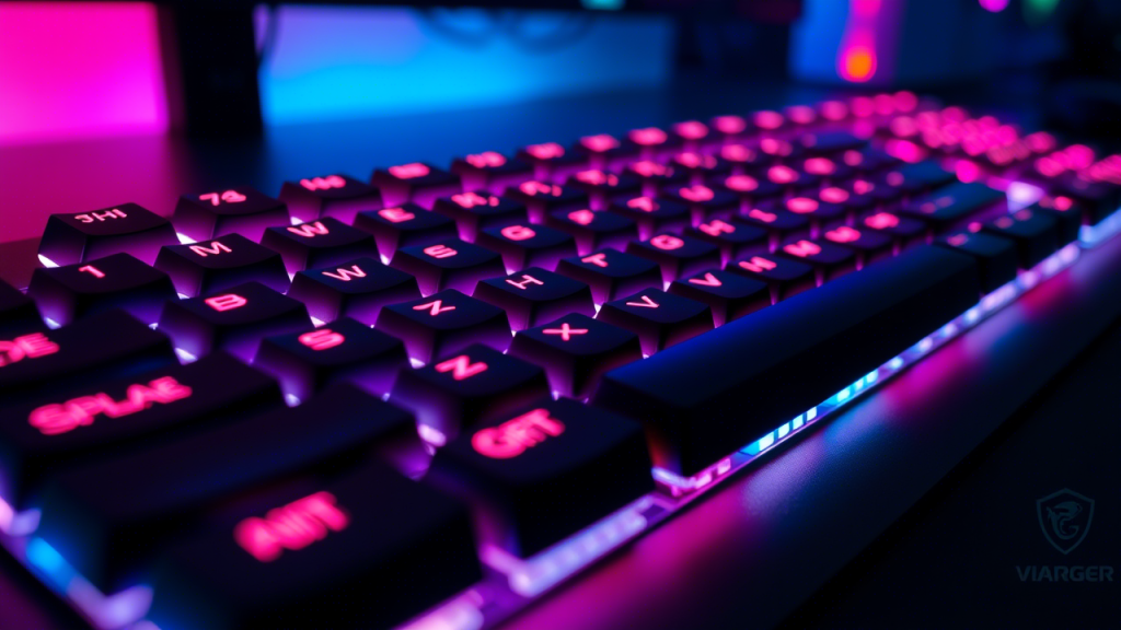 Close-up shot of the MSI Titan GT77HX keyboard with per-key RGB lighting in action, showing the laptop's premium build quality and gaming-focused design elements]